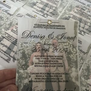 invitatie nunta personalizata handmade poza mirilor