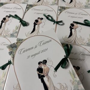 invitatie nunta handmade personalizata tip carticica