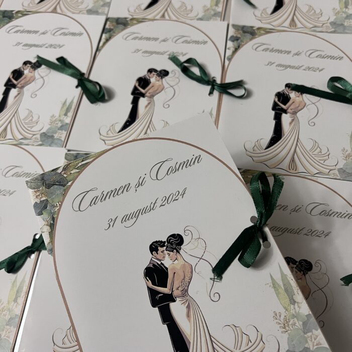 invitatie nunta handmade personalizata tip carticica