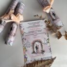 invitație nunta rulată