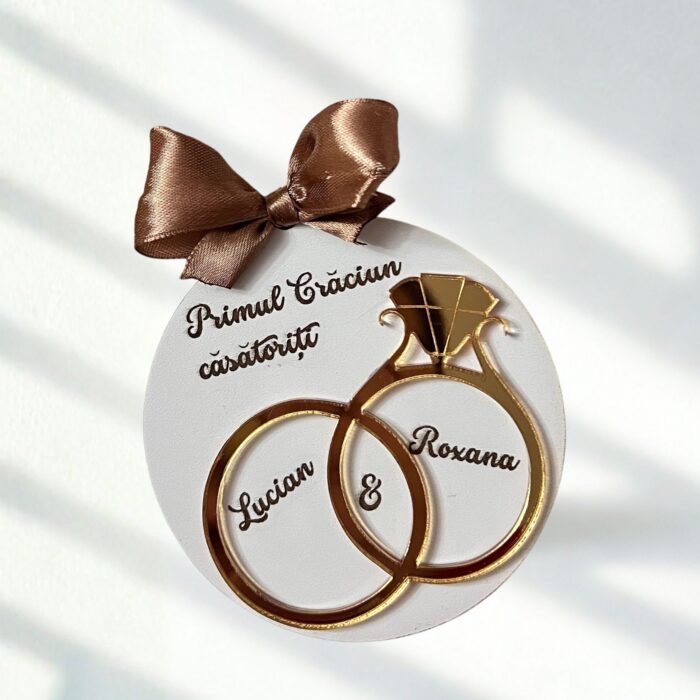 glob personalizat primul craciun casatoriti